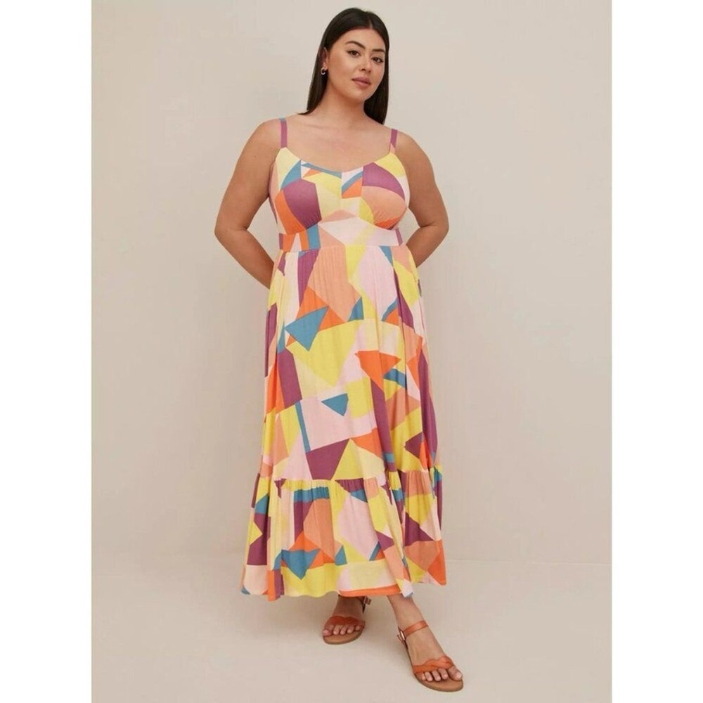 Torrid Colorful Geometric Maxi Dress